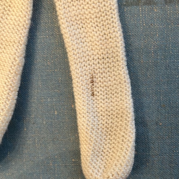 Vintage crochet or tatted woven gloves, stretch, 50s, off white ecru - Picture 8 of 10